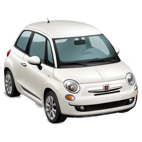 Small jack Russell driving White Fiat 500L 2010  emoji