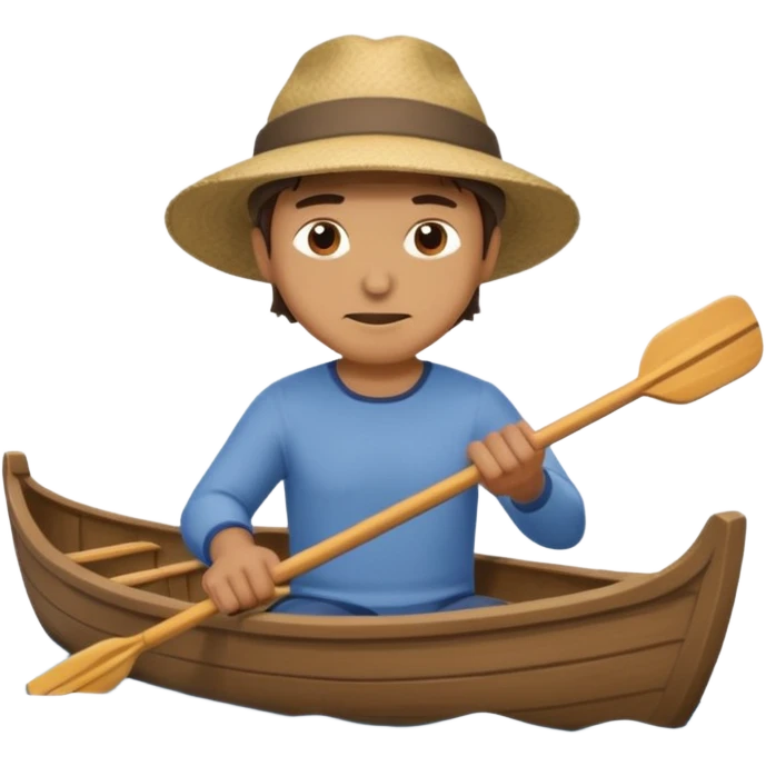 man rowing boat in Water Sports with water emoji