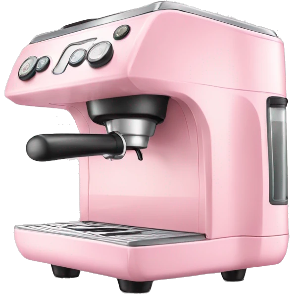 Light Pink coffee machine with bow  emoji