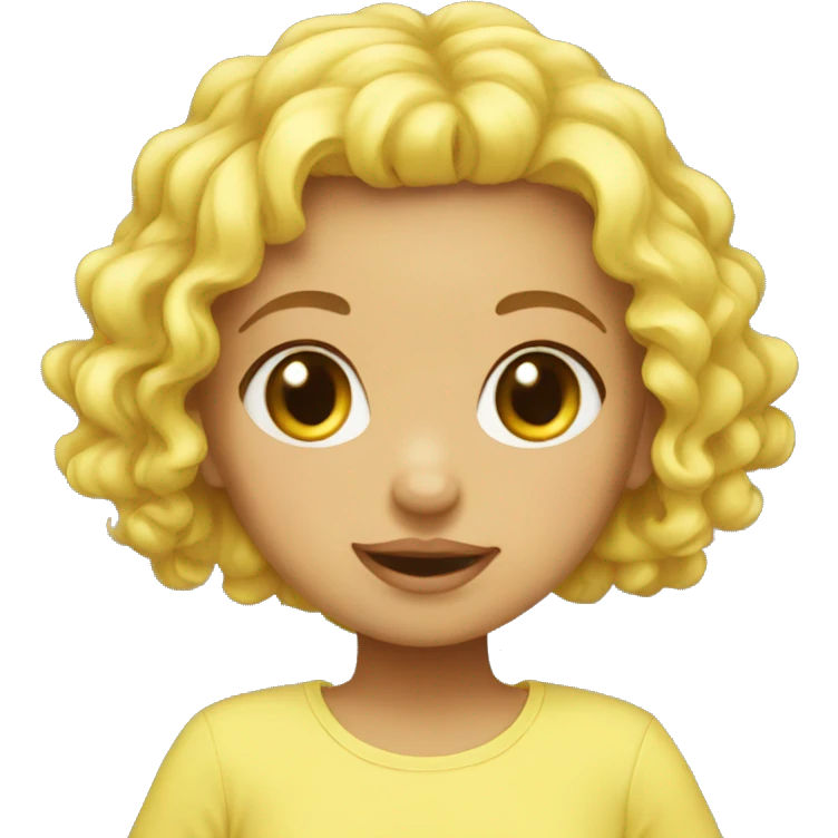 cute head emojis girl baby yellow emoji