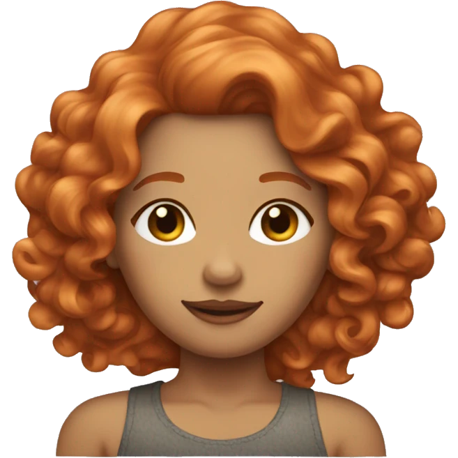 ginger wavy hair woma emoji