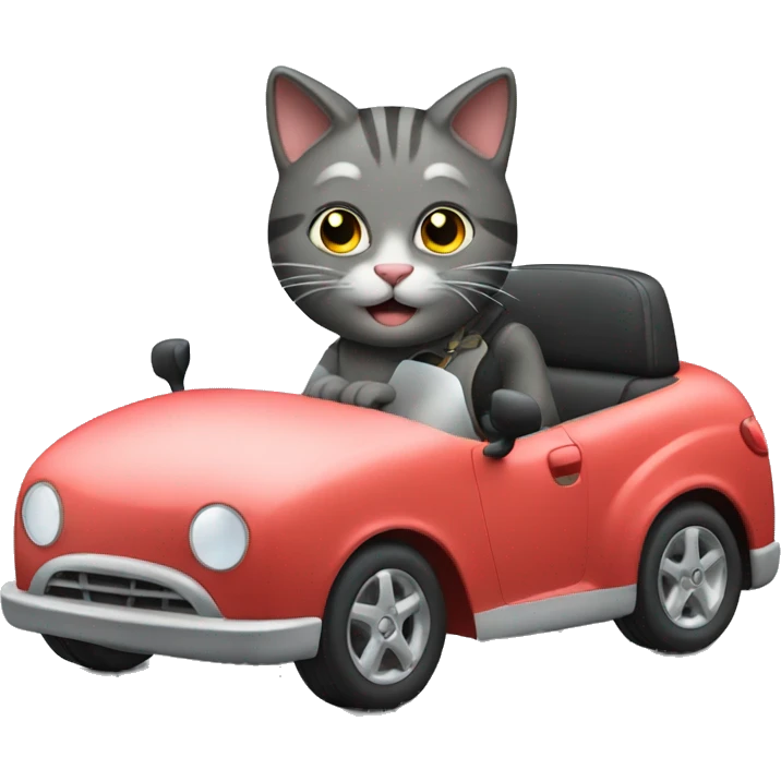 cat driving a car emoji