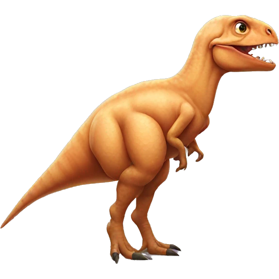 dinosaur but look like a chicken leg emoji