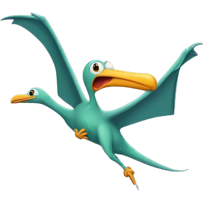 pterodactyl carrying duck on its back emoji