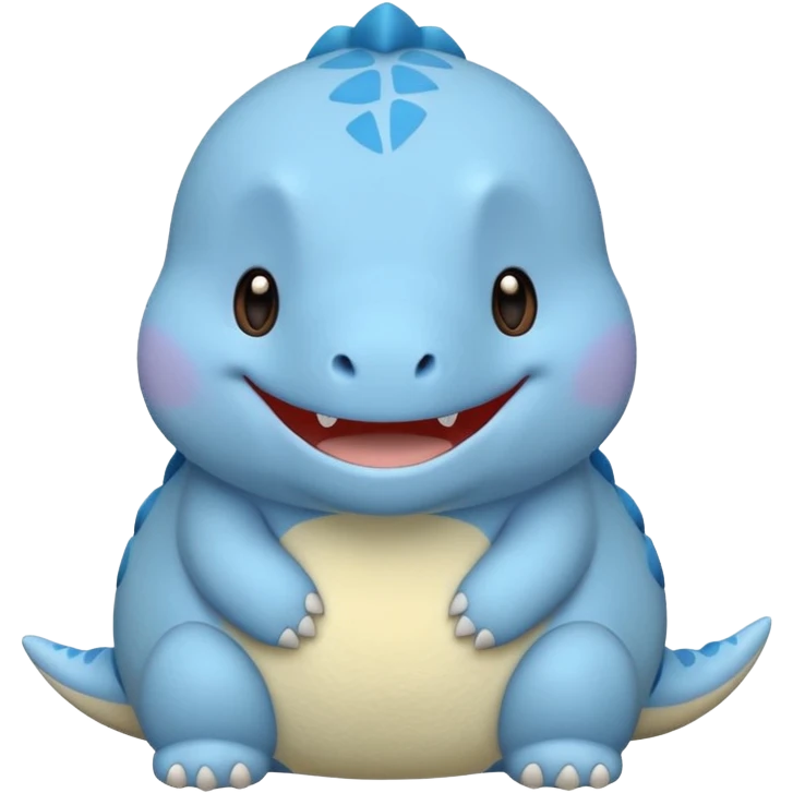 baby blue dinosaur cartoon squishmallow smile no teeth emoji