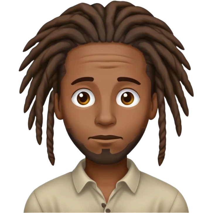 Black guy with dreads nodding his head emoji