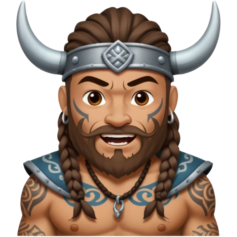 excited Māori Viking with some tatoos emoji