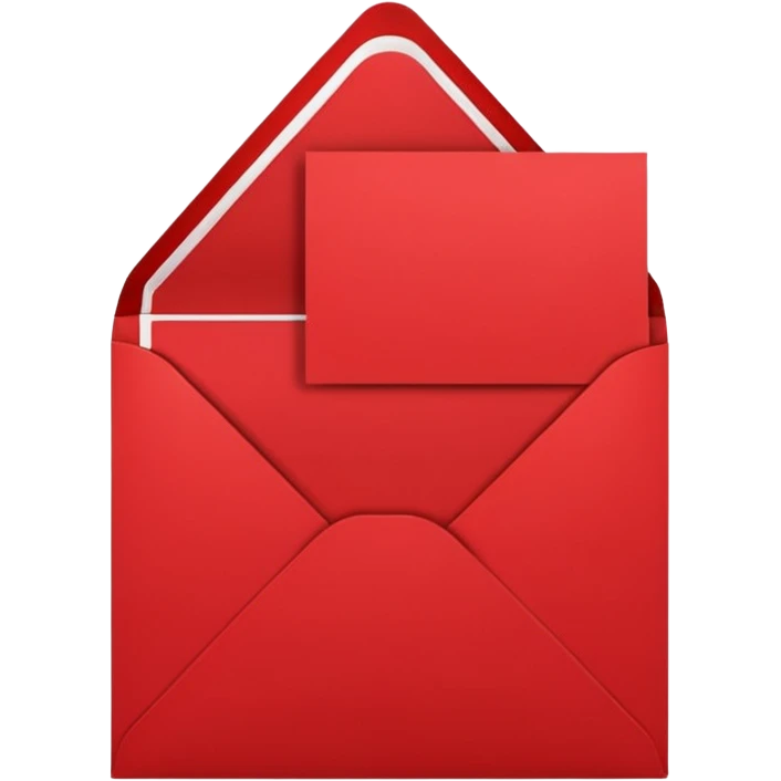 red greeting card with envelope emoji
