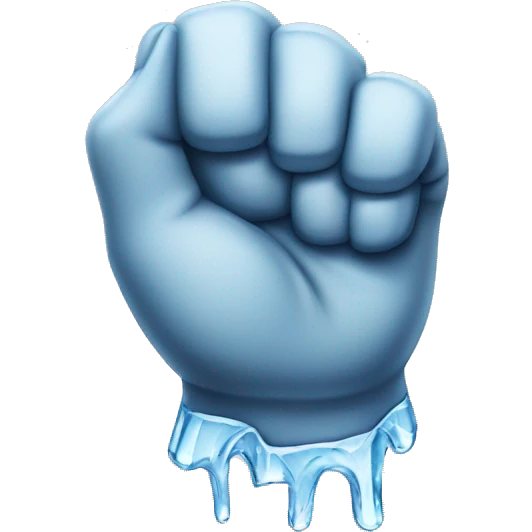 Iced thumbs down emoji