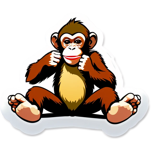 Monkey eating toes emoji