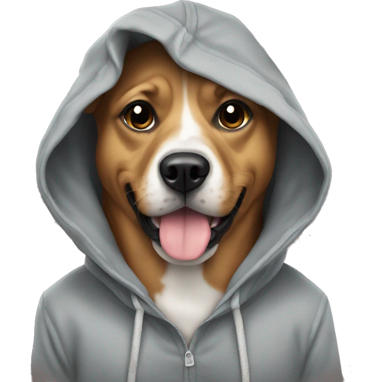 Dog with hoodie emoji