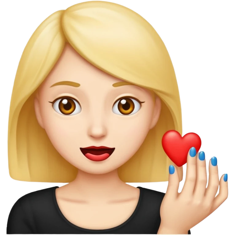 Emoji who like somebody, so bite her nails emoji