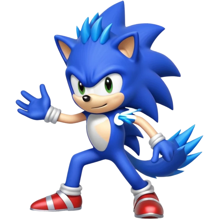 Make sonic the hedgehog to a pose emoji