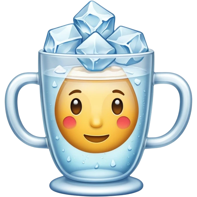Cup with ice in it  emoji