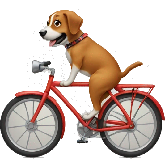 Dog on a bike emoji