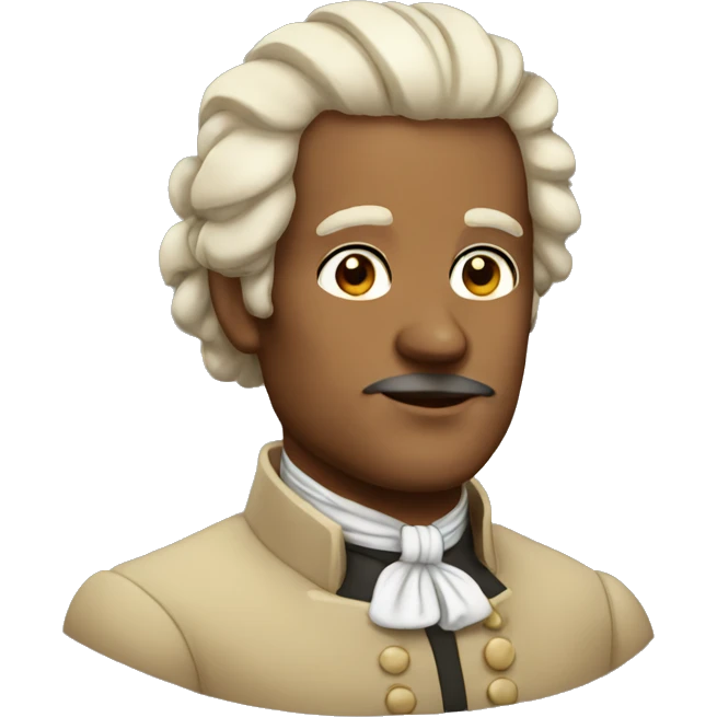 colonial man with hair in bun emoji