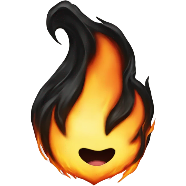 Black flaming heart emoji