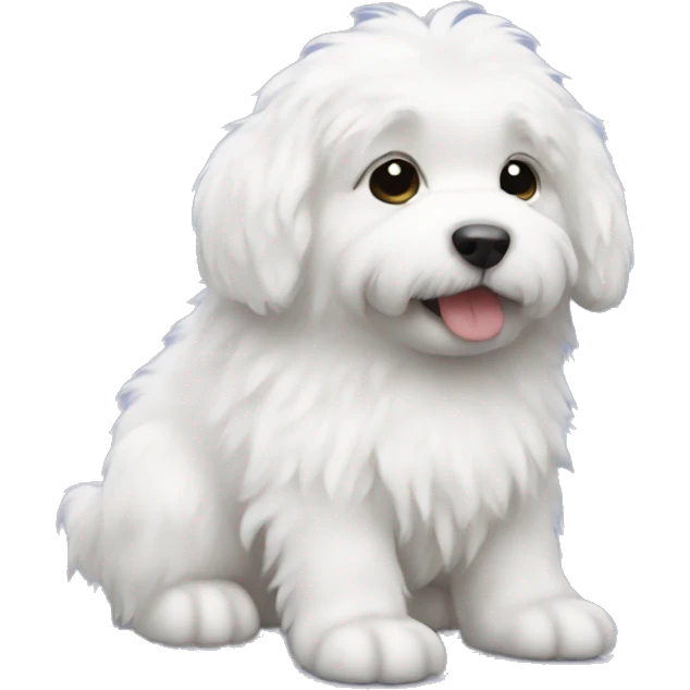 white fluffy puppy emoji