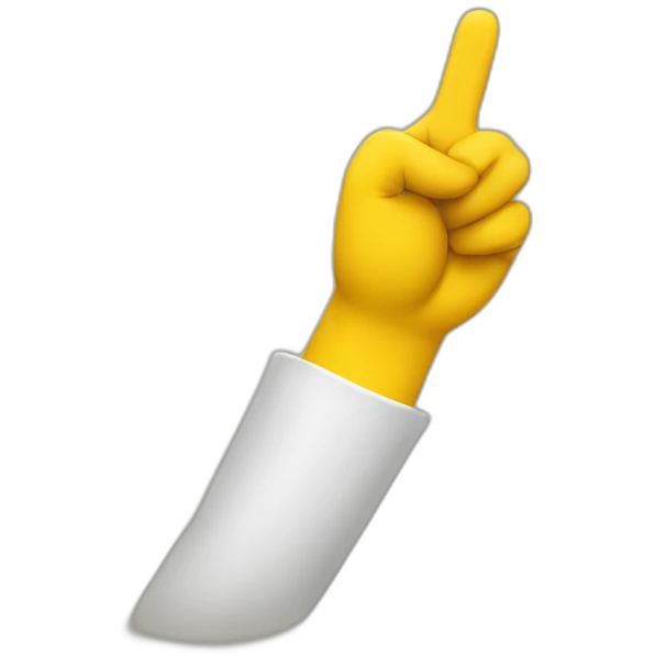 Yellow finger pointing up emoji