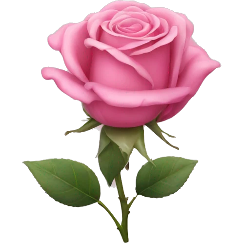 Pink rose emoji