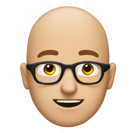 Bald man with glasses bald man with glasses without eye Brown  emoji