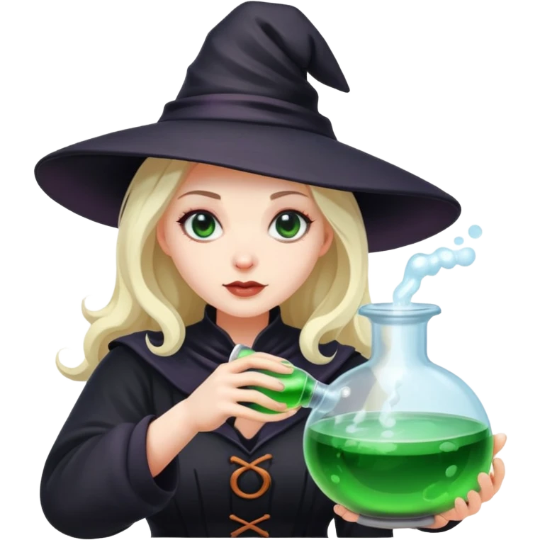 Witch making a potion emoji