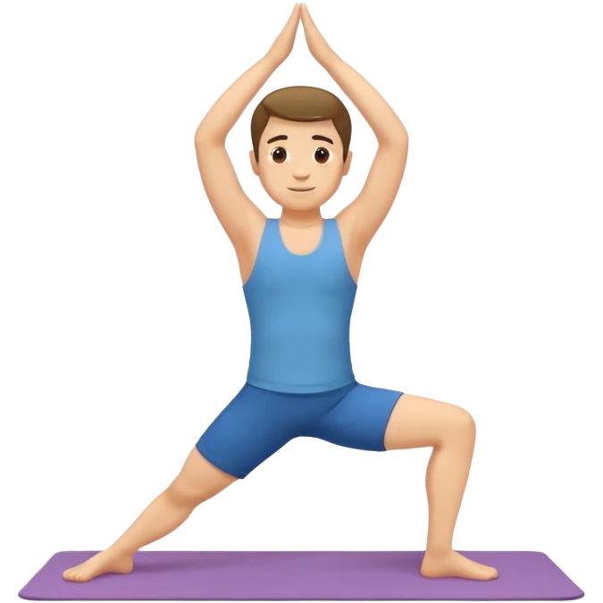 man doing yoga emoji