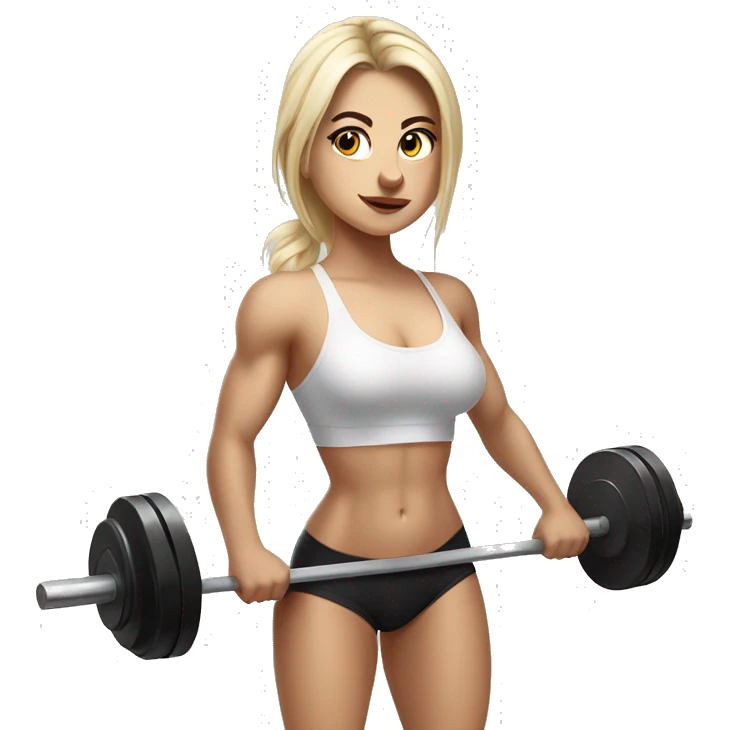 gorgeous white girl doing deadlifts emoji