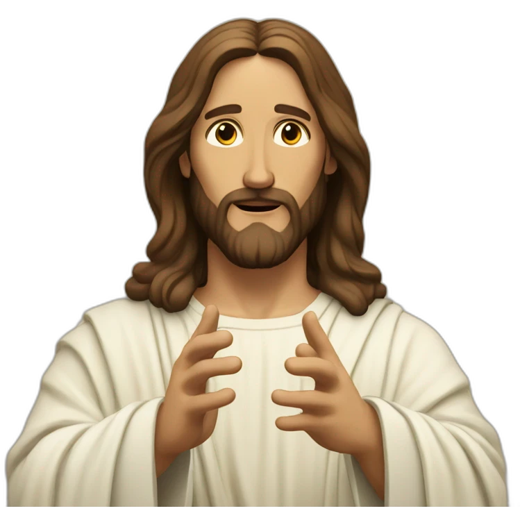 Jesus reaching out for us emoji