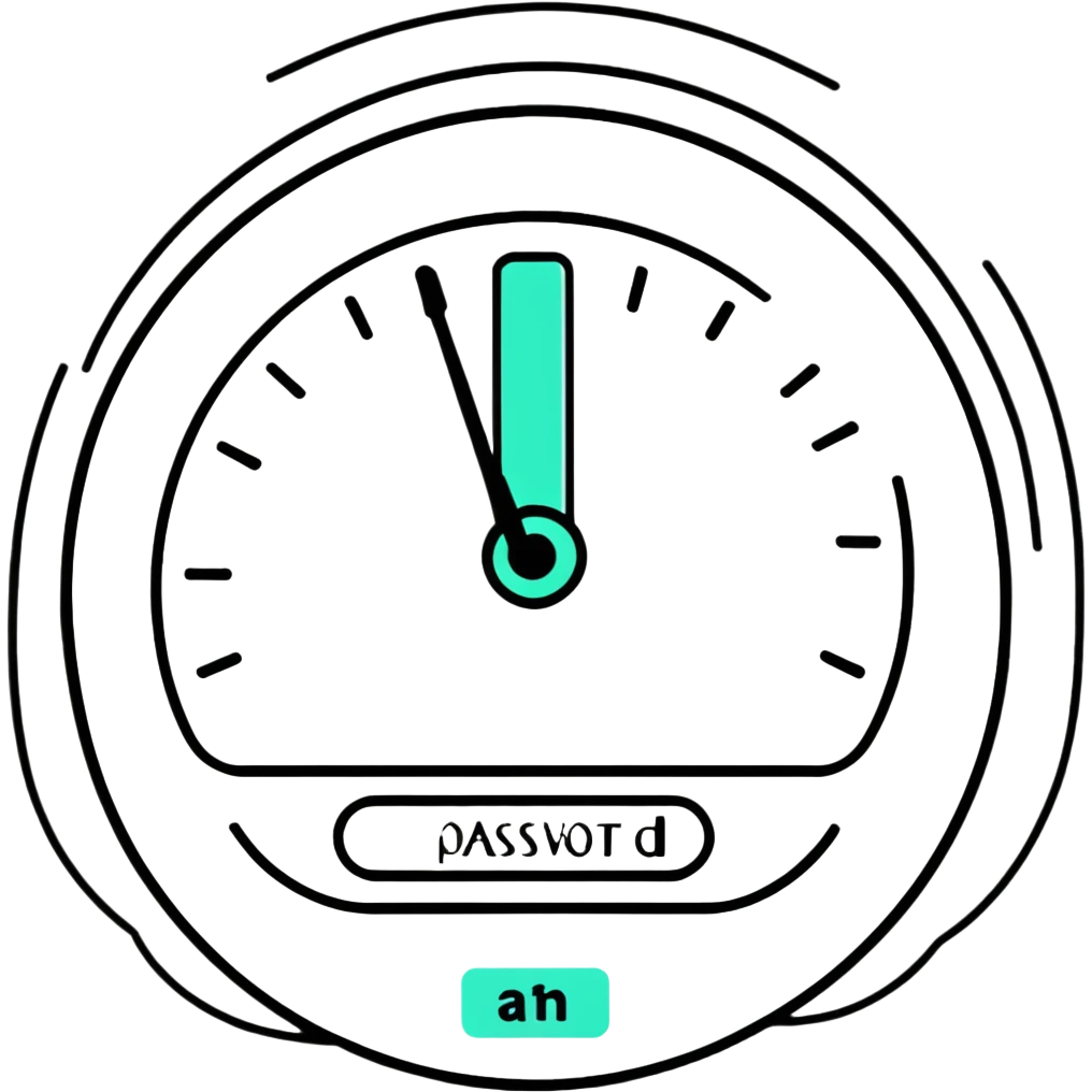 Password strength meter showing strong password emoji