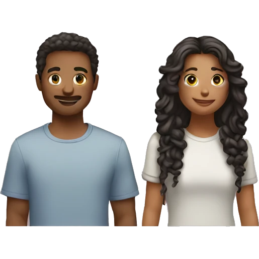 two good friends standing by  each others side emoji