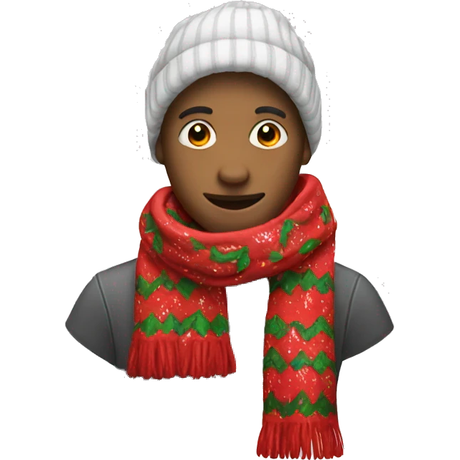 Christmas scarf emoji