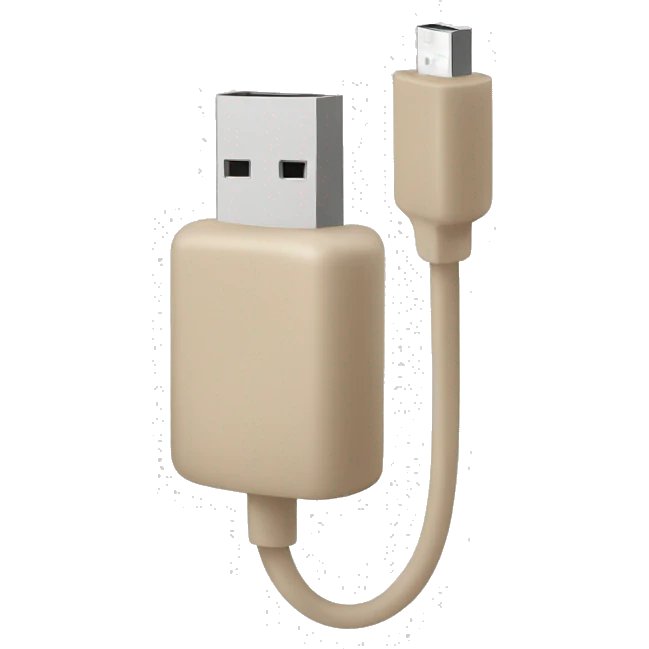 Beige usb cable emoji