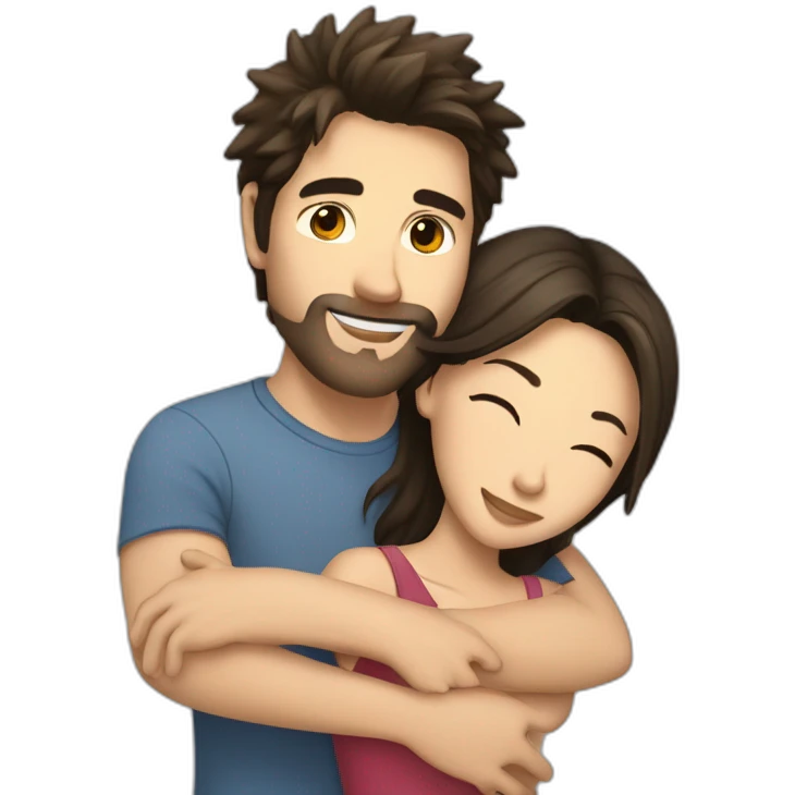 scruffy-brunette-caucasian-man-cuddling-asian-woman emoji