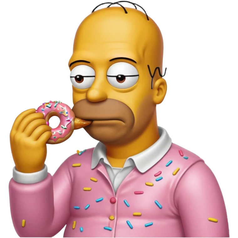 homer simpson with a donnut emoji