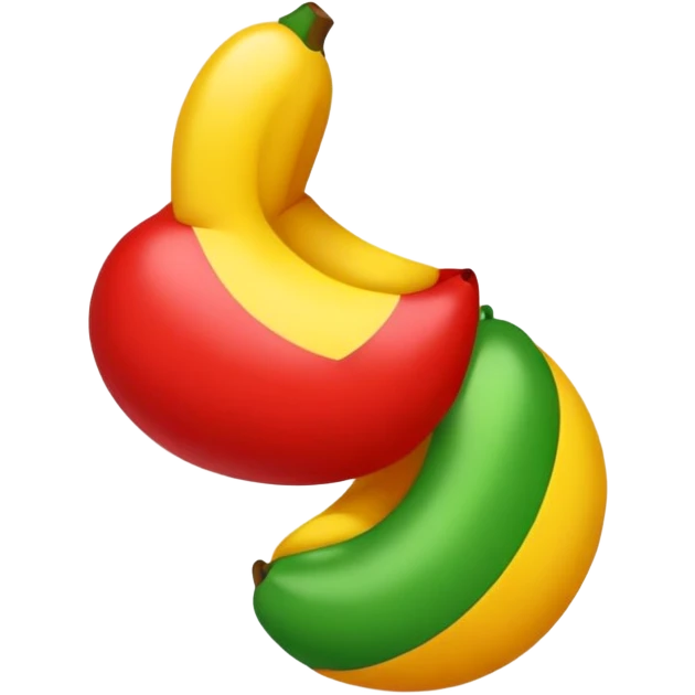 Coração com as cores do reggae  emoji
