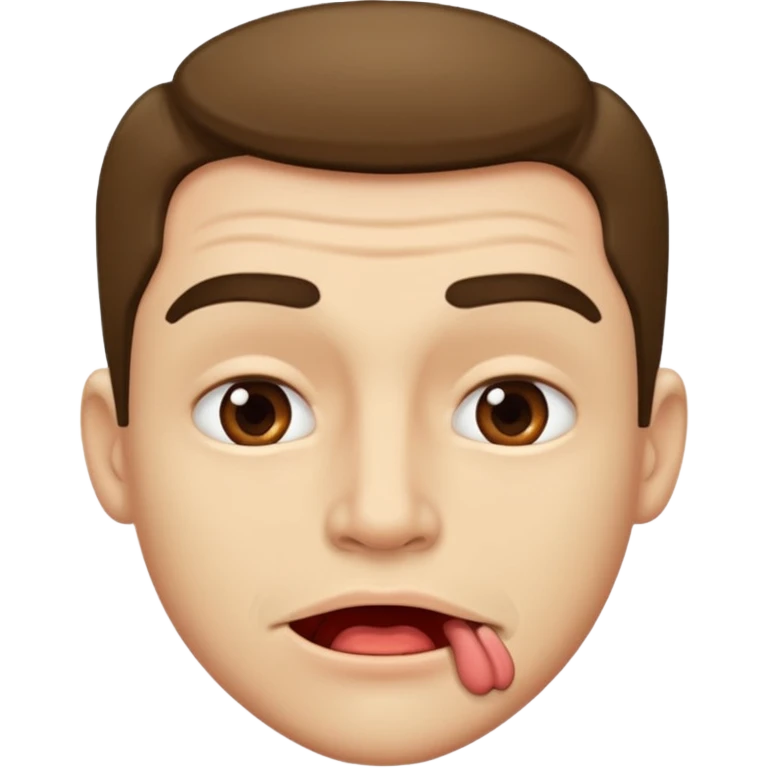 Man biting his lower lip emoji