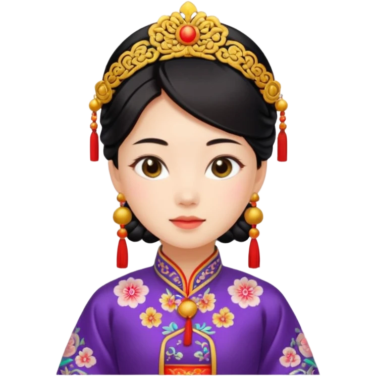 chinese girl in traditional costume emoji