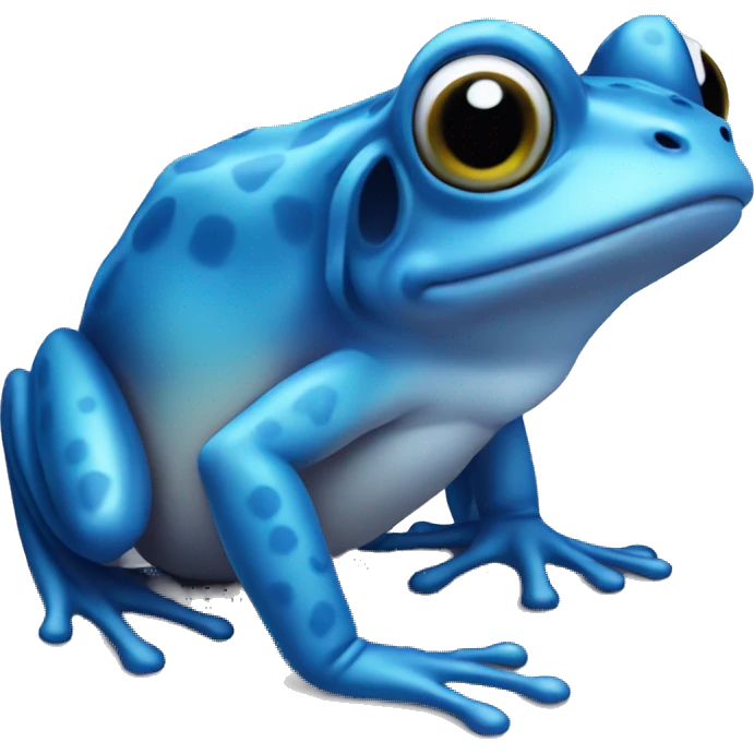 Blue frog cute emoji