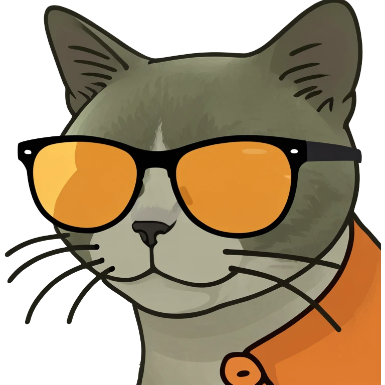 Cat with sunglasses emoji