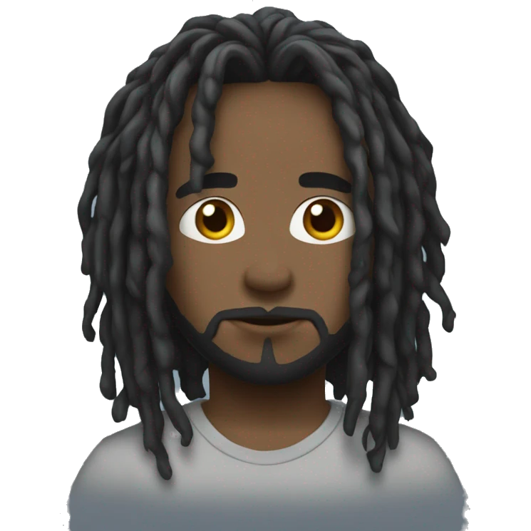 black wick with locs emoji