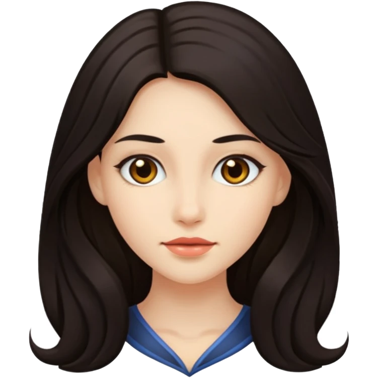 Pelinegra bonita emoji