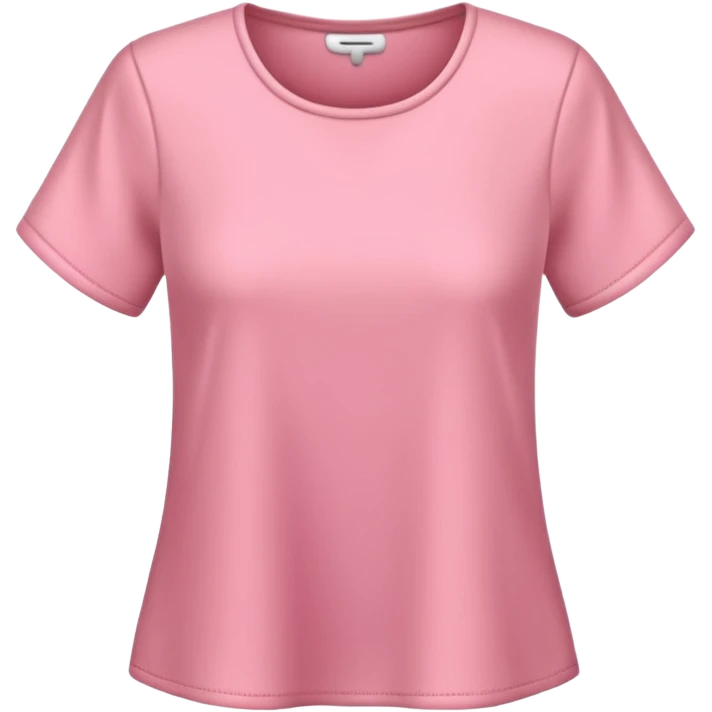 Rose-pink  top with short sleeves, soft fabric, gentle lighting, isolated on plain background. Complete plain, no textures. emoji