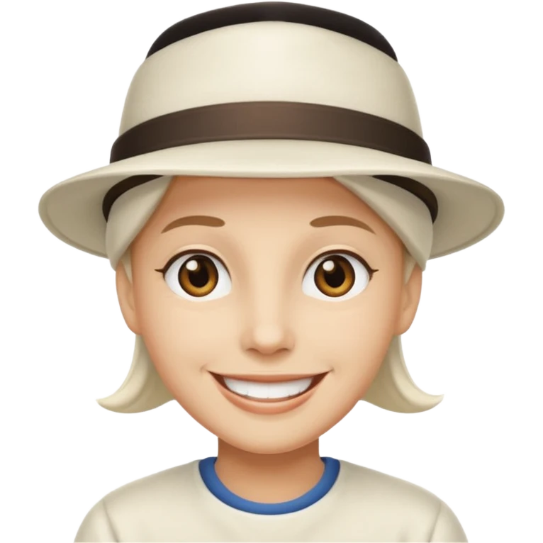 adulto con sombrero blanco emoji