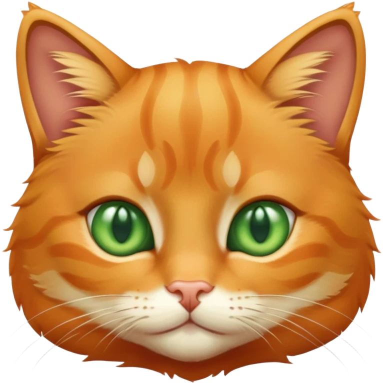 cute orange tabby cat with green eyes emoji
