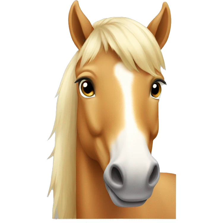 Haflinger horse looking cute emoji