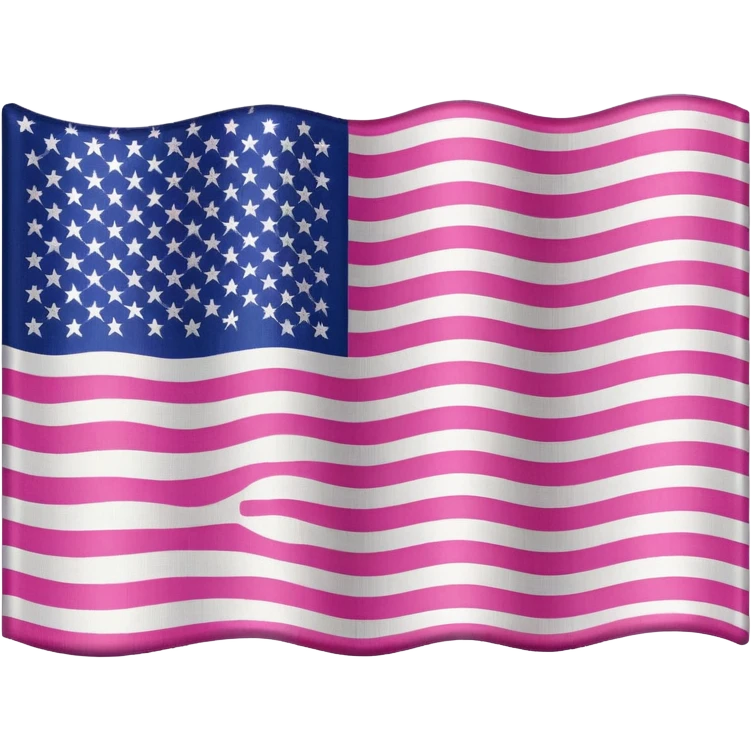 Drapeau Americain rose emoji