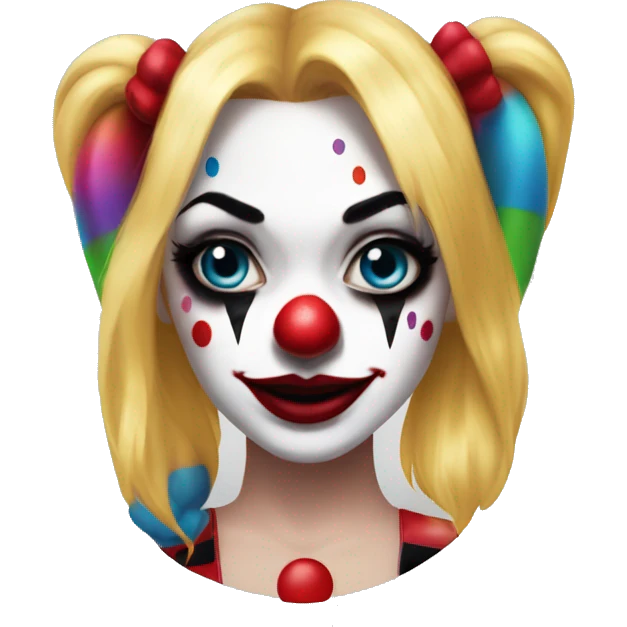 Harley Quinn girly clown emoji