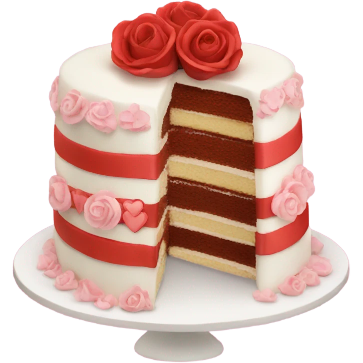 extravagant valentine cake emoji