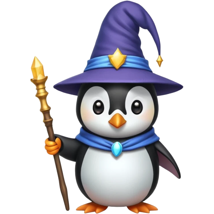 Penguin Wizard emoji